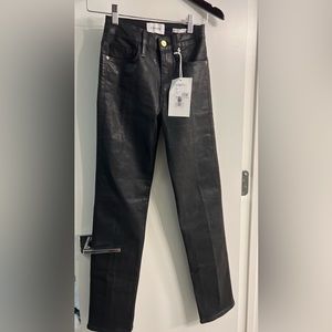 FRAME Le Sylvie coated jeans NWT